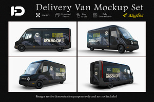 Delivery Van Mockup Set, an Advertising Mockup by ForgeDesign