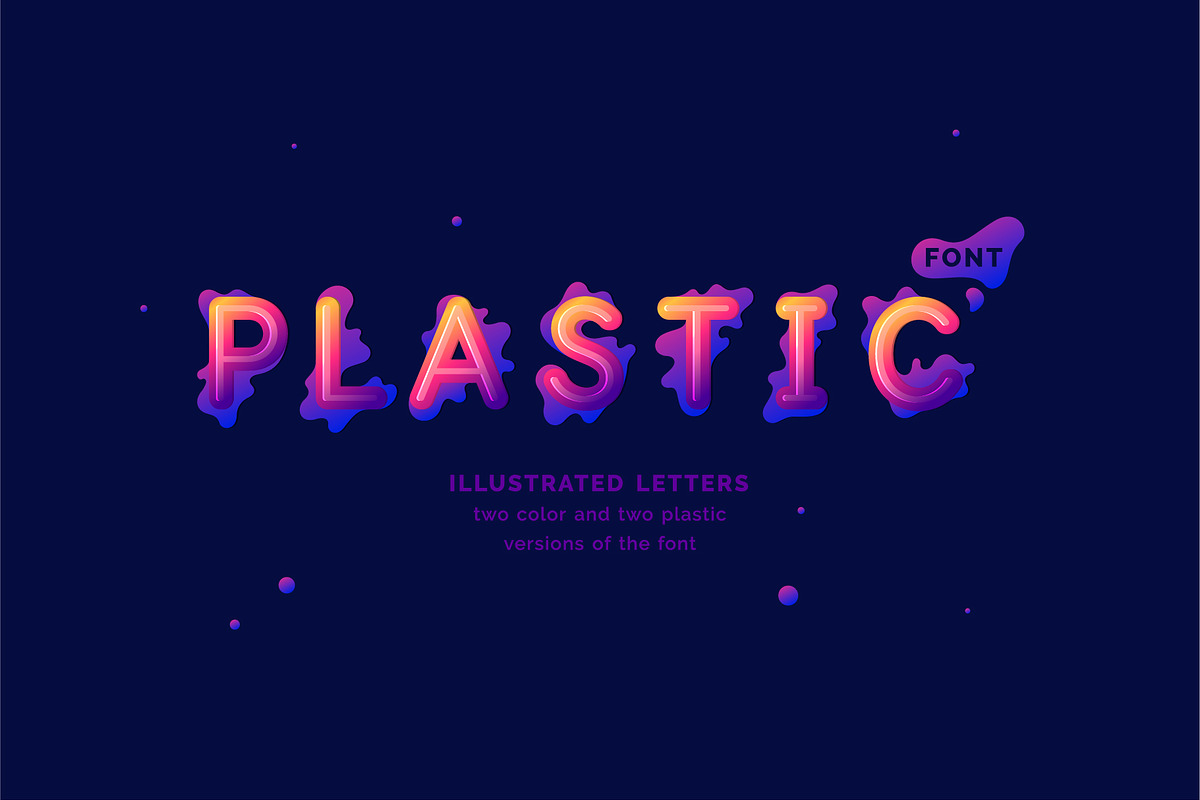 Plastic font / Illustrated letters, a Font by alekseiderin (Photo 1 of 8)