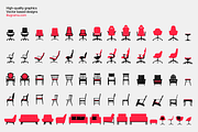 Chairs - Modern Graphics, a Decorative Illustration by illugrama (Thumbnail 5 of 5)