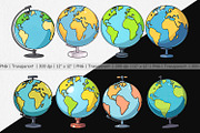 Globe Clipart, a Graphic by Artnoy (Thumbnail 2 of 5)