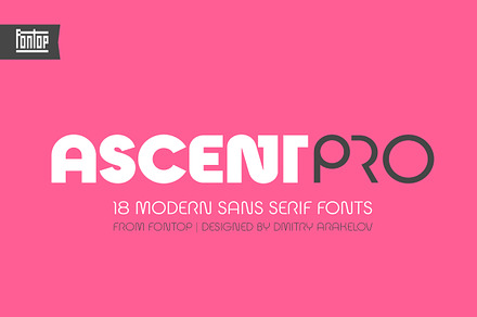 Ascent Pro (18 fonts)