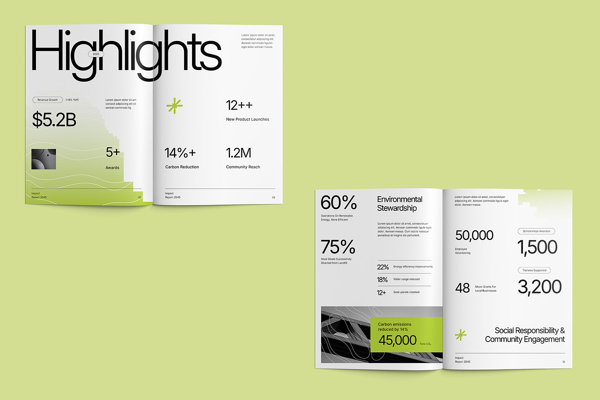Minimalist Impact Report Template preview 3