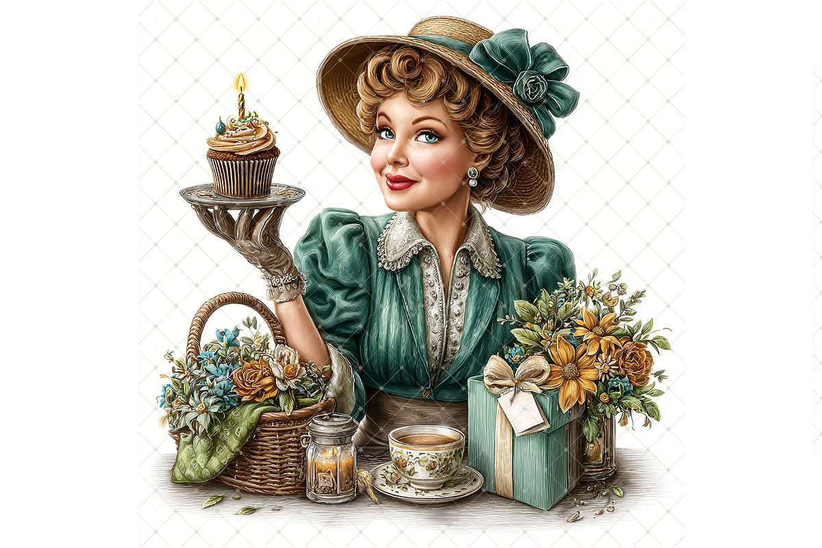 Woman Birthday Cupcake JPG, a Person Illustration by Memories By Lea (Photo 12 of 17)