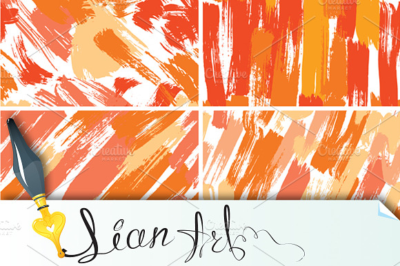 Seamless Pattern With Blots And Ink