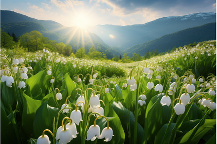 Enchanting Lily valley blooming, a Nature Photo by Ylivdesign