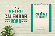Retro Calendar 2020, a Stationery Template by Jaisivakumar (Thumbnail 1 of 8)