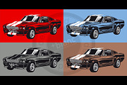 Muscle car, a Transportation Illustration by mesblanc (Thumbnail 2 of 2)
