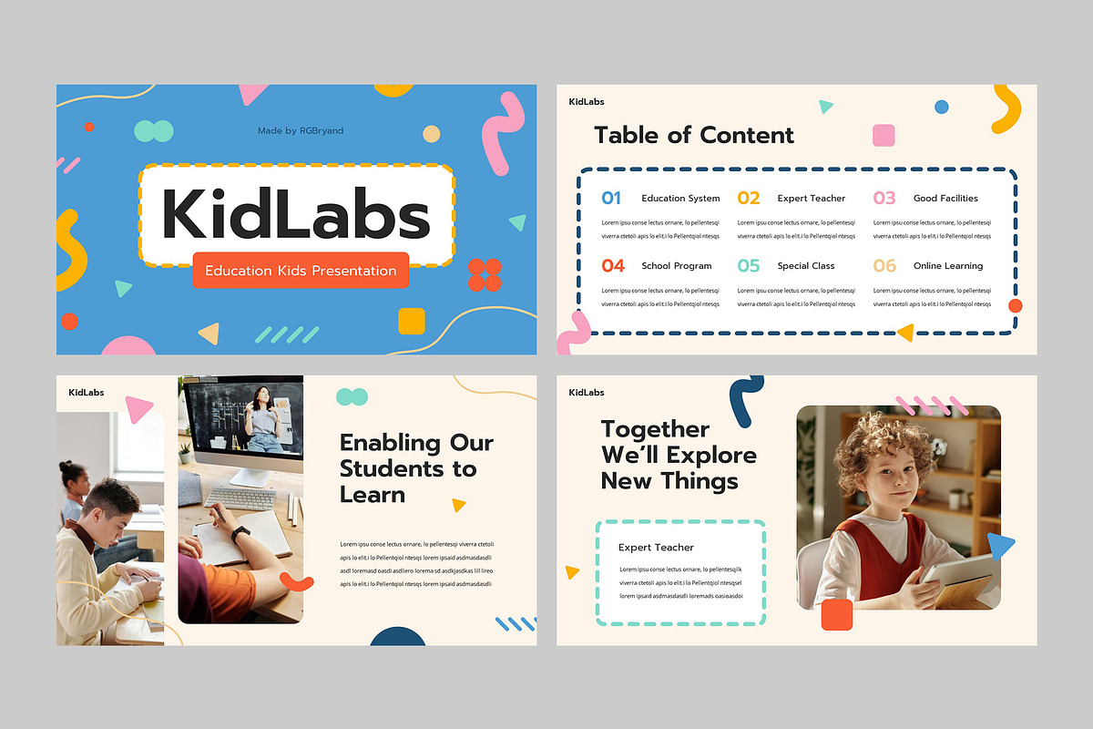 KIDLABS - Kids Education Powerpoint, a Presentation Template by rgbryand (Photo 2 of 9)
