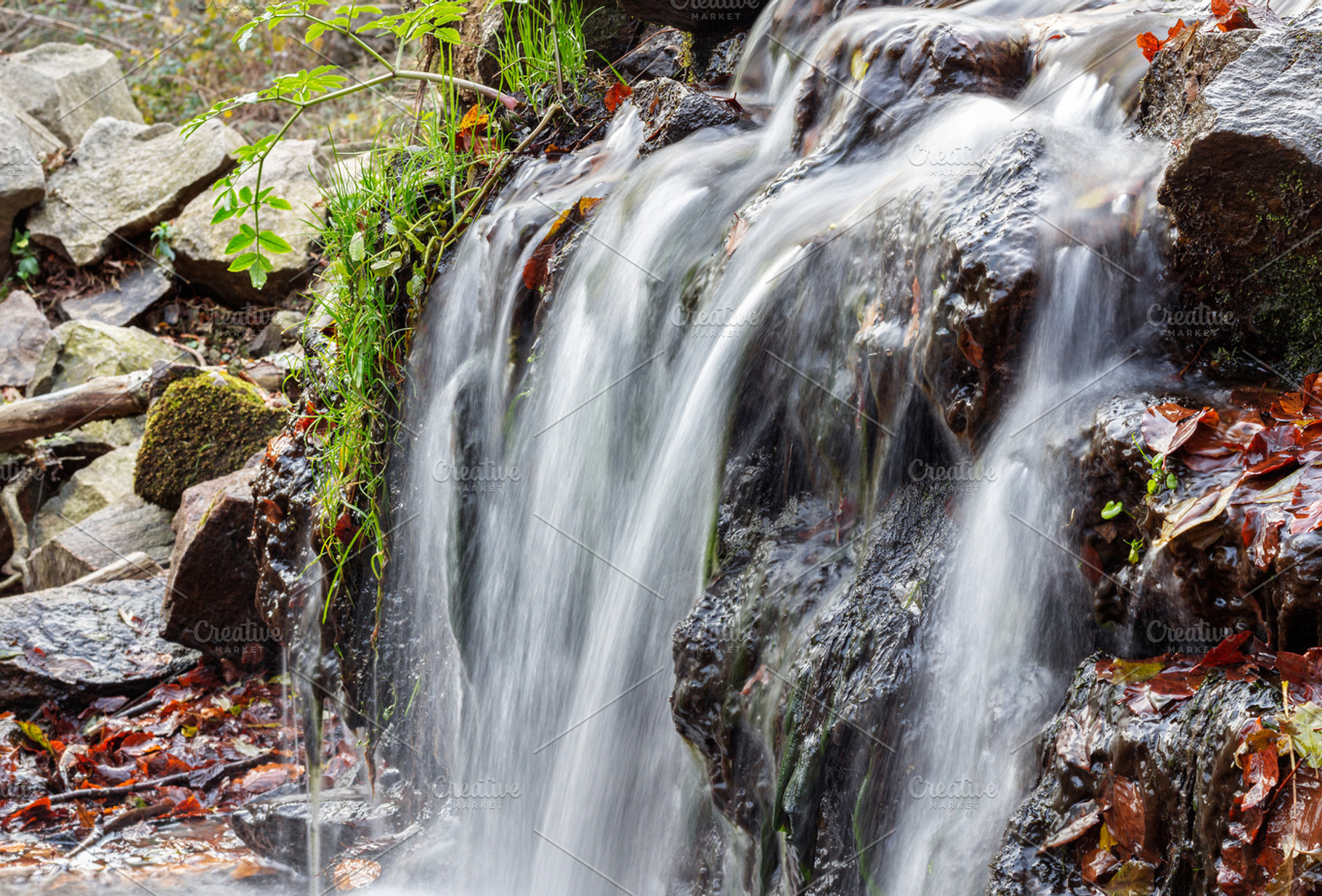 small waterfall in autumn, a Nature Photo by JCB Photogr@phics
