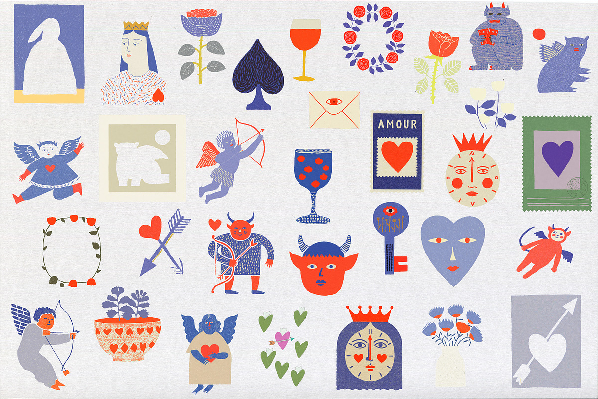 Vintage Valentine Collage Pack, an Object Illustration by Aleks.Flaks (Photo 5 of 18)