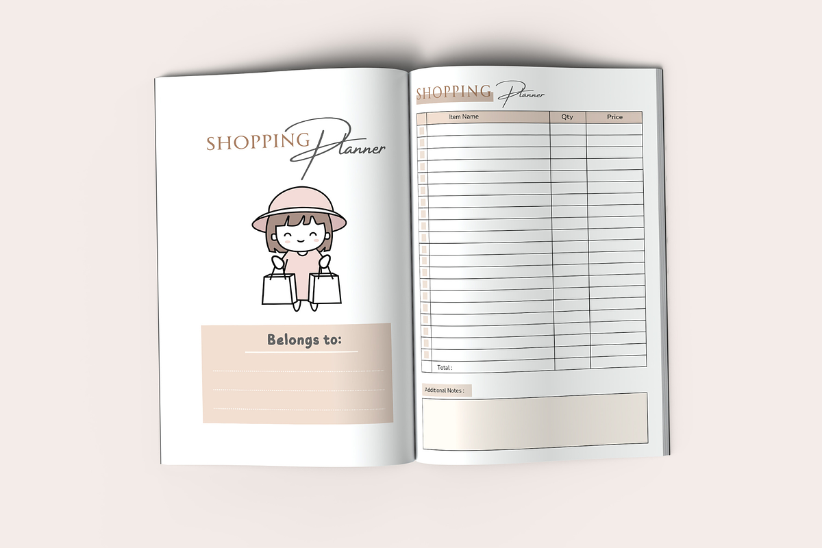 Shopping Planner, a Templates & Theme by KDPISH (Photo 2 of 4)