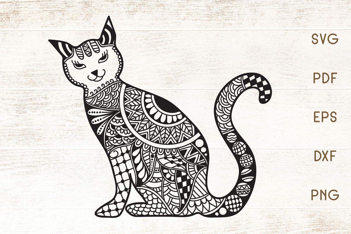 Cat Zentangle - Doodle Art Bundlle, an Animal Illustration by Dasagani