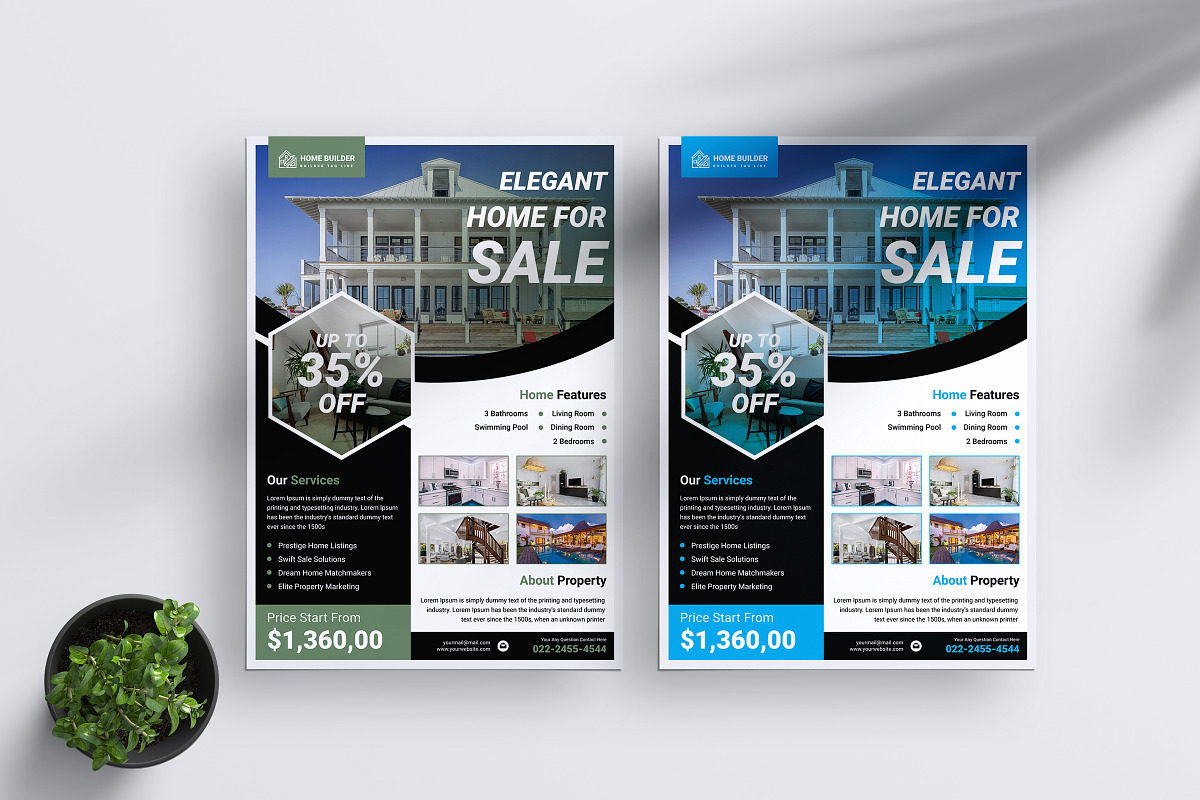 Real Estate Flyer Template Design, a Flyer Template by Graphiexperto (Photo 6 of 6)