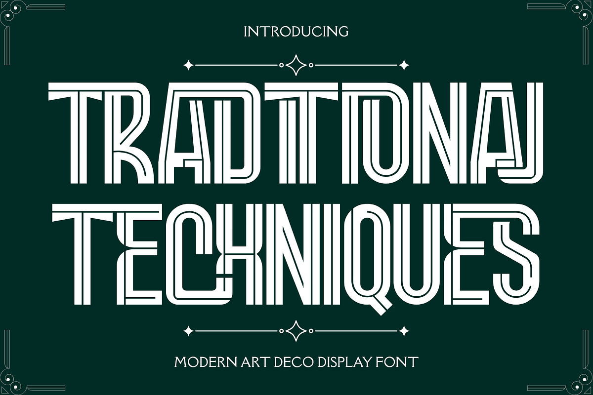TRADITIONAL TECHNIQUES - SPORT FONT, a Sans Serif Font by 177Studio (Photo 1 of 8)