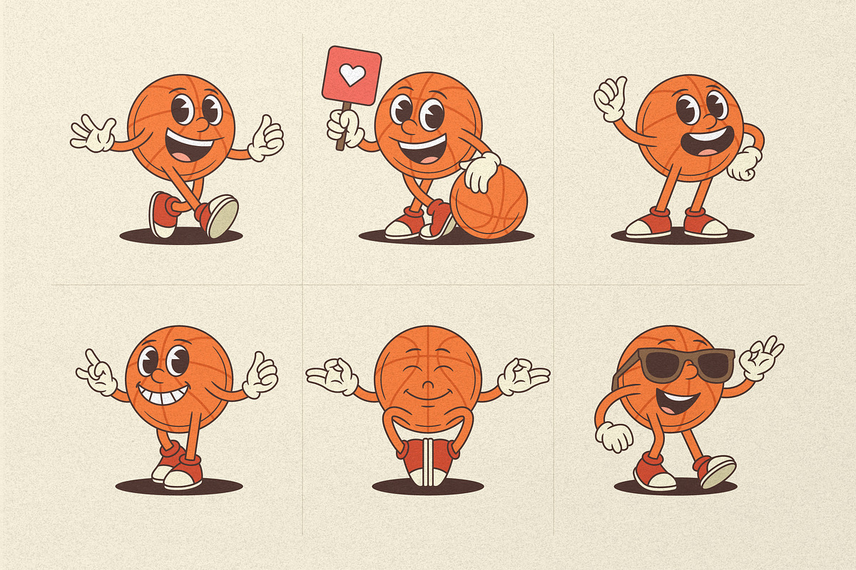 Basketball Cartoon Mascot Character, a Sport Illustration by Vasya Kobelev (Photo 4 of 6)