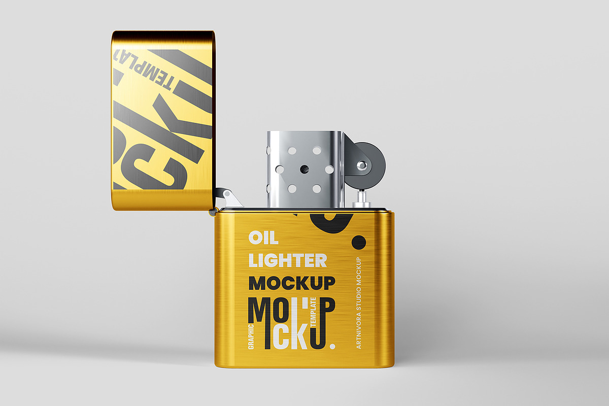Oil Lighter Mockup Sets, a Merchandise Mockup by Artnivora.Std (Photo 4 of 4)