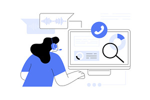 Marketing research isolated cartoon, a Person Illustration by Visual Generation