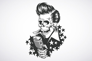 Skull With Microphone