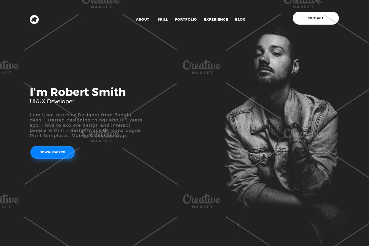 Sumo - Resume PSD Template, a Websites & App Template by Mehul Munjani (Photo 2 of 4)