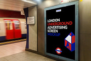 London Underground Screen Mock-Ups 4, an Advertising Mockup by Graphic Shelter (Thumbnail 2 of 6)