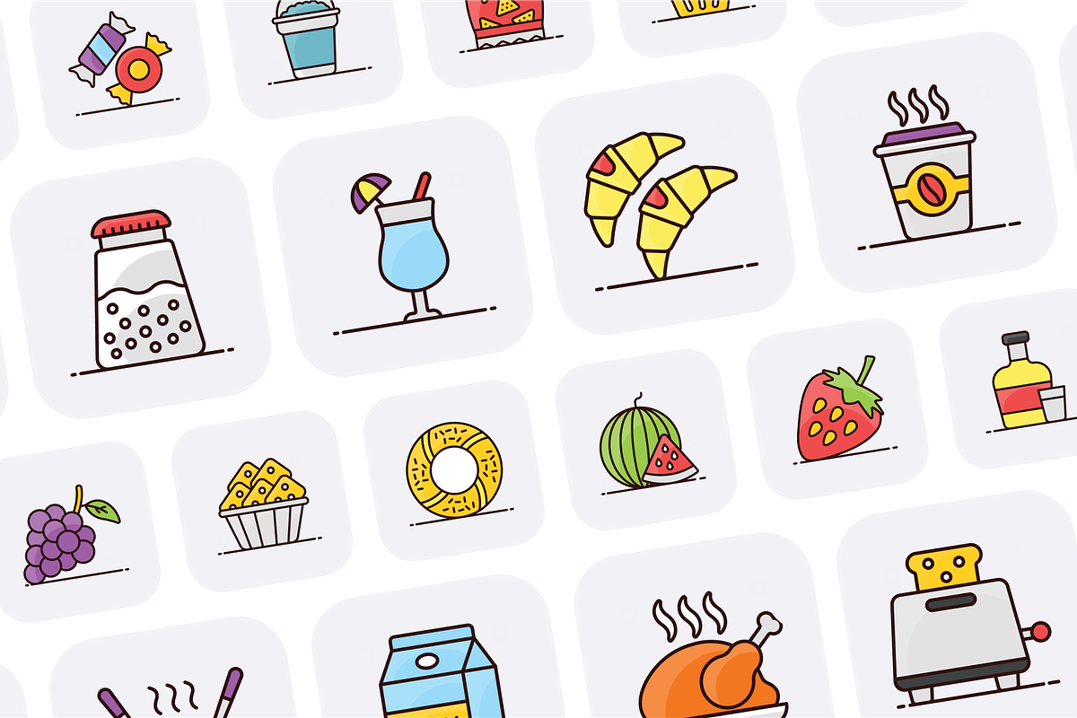 Food and Drinks Icons, a Duotone Icon by Brickclay (Photo 6 of 9)
