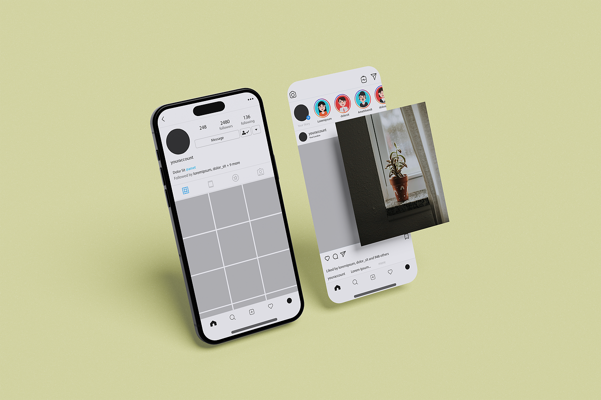 Instagram Post Mockup, an iPhone Mockup by xavier_studio (Photo 4 of 5)