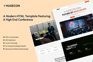 Hugecon - Events Web HTML Template, a HTML Template by TNCFlow