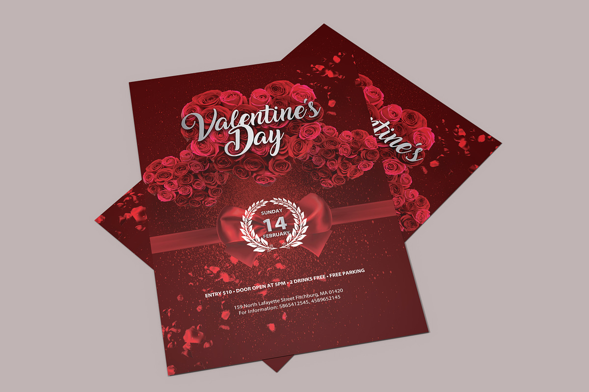 Valentine Day Poster, a Flyer Template by Voleshads (Photo 3 of 3)