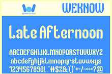 Late Afternoon font