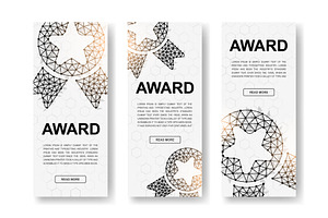 Set of award polygonal vertical, a Texture Illustration by GraphiShop