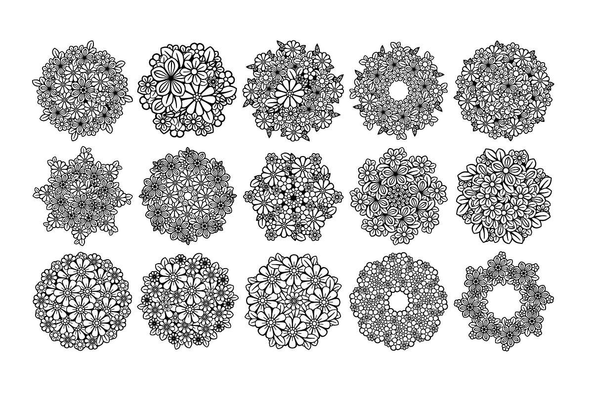 Floral Mandala Bundle, a Decorative Illustration by Elinorka (Photo 4 of 11)