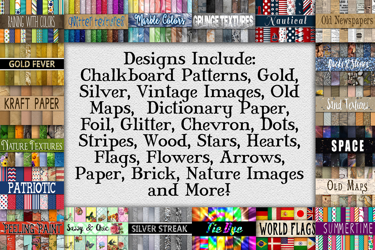The Ultimate Digital Paper Bundle, a Pattern Graphic by OldMarket Designs (Photo 3 of 12)