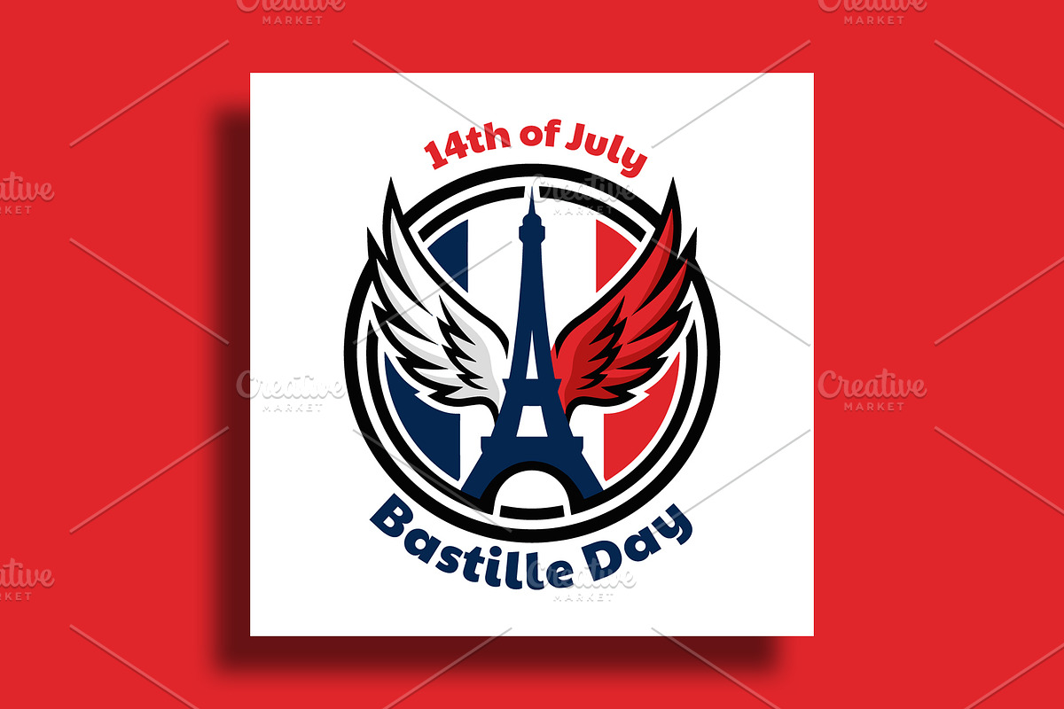 Bastille Day Social Media Banner, a Social Media Template by nandinigraphics (Photo 1 of 3)