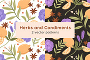 Herbs, flowers seamless patterns, a Pattern Graphic by Good Studio (Thumbnail 1 of 6)