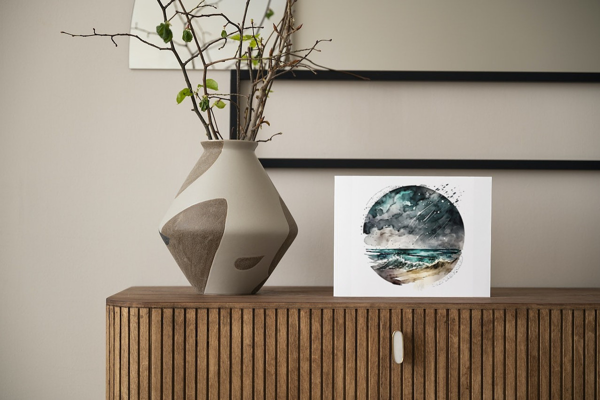 Watercolor Sea Storm Illustrations, a Decorative Illustration by TheBlackPixelCo (Photo 6 of 6)