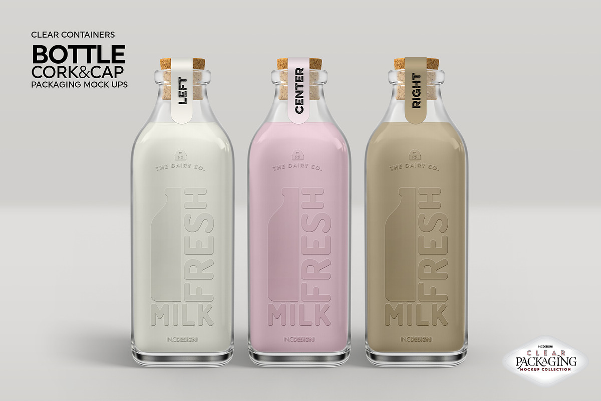 Cork & Cap Bottle Packaging Mockup, a Product Mockup by INCDesign (Photo 3 of 8)