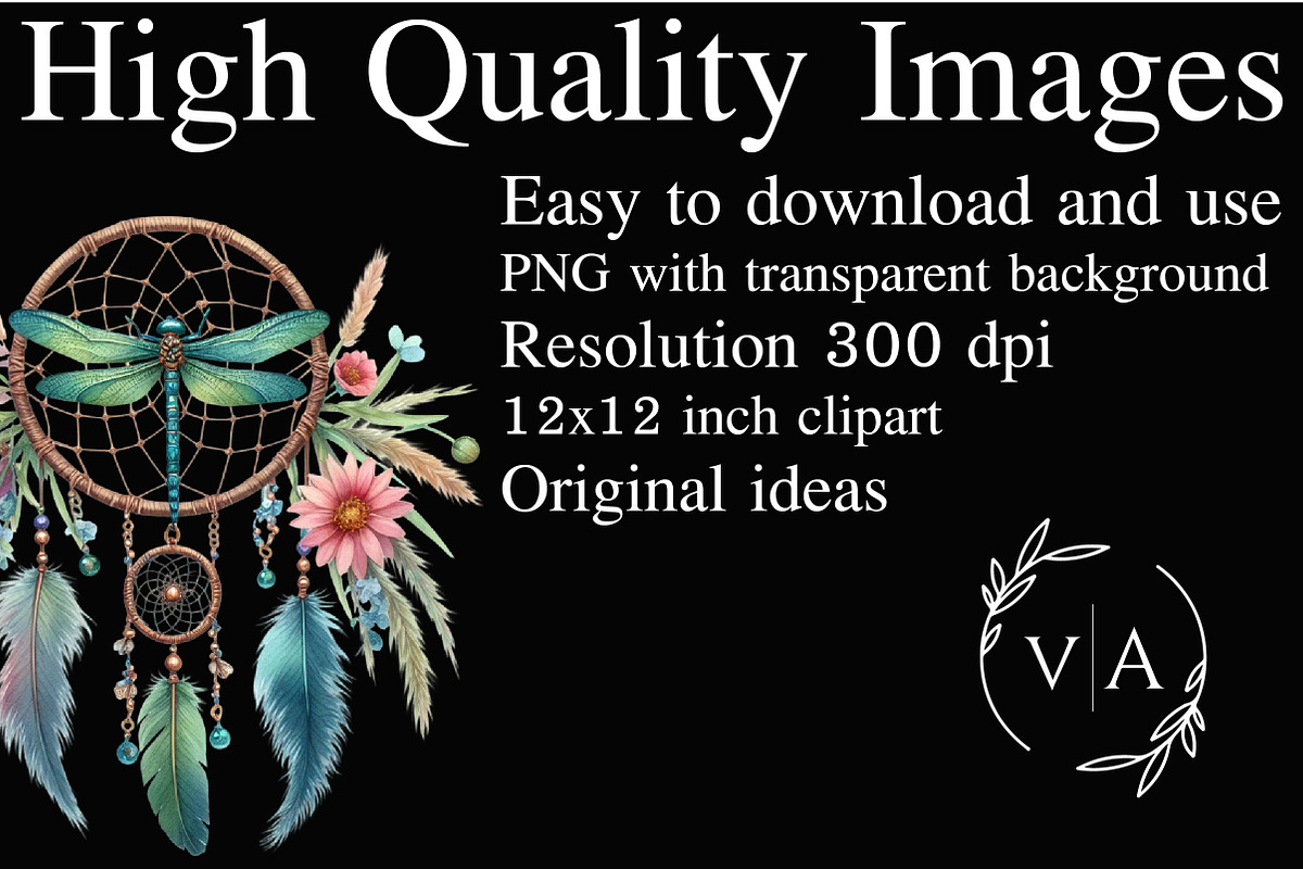 Dreamcatchers clipart bundle, an Illustration by Craft Nest (Photo 2 of 9)