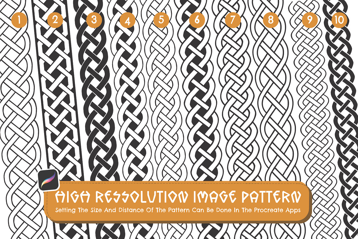 100 Viking pattern Stamp Brush, a Brush Add-On by vectstudio (Photo 2 of 11)