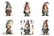 Christmas Gnome Lights Funny, an Illustration by DreamArtGraphic (Thumbnail 3 of 5)