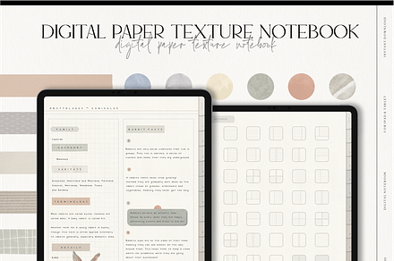 Digital Paper Texture Notebook, a Stationery Template by MainichiDesign