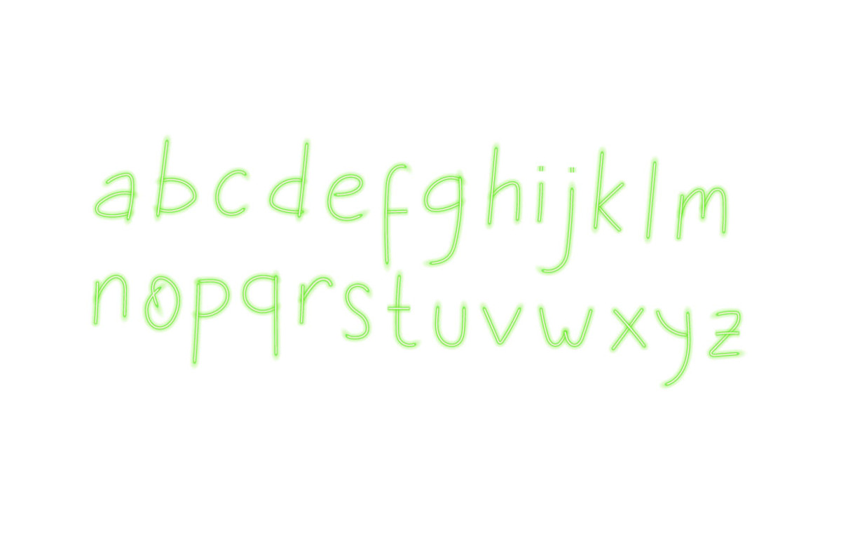 Display Neon Alphabet Colors | EPS10 preview 8