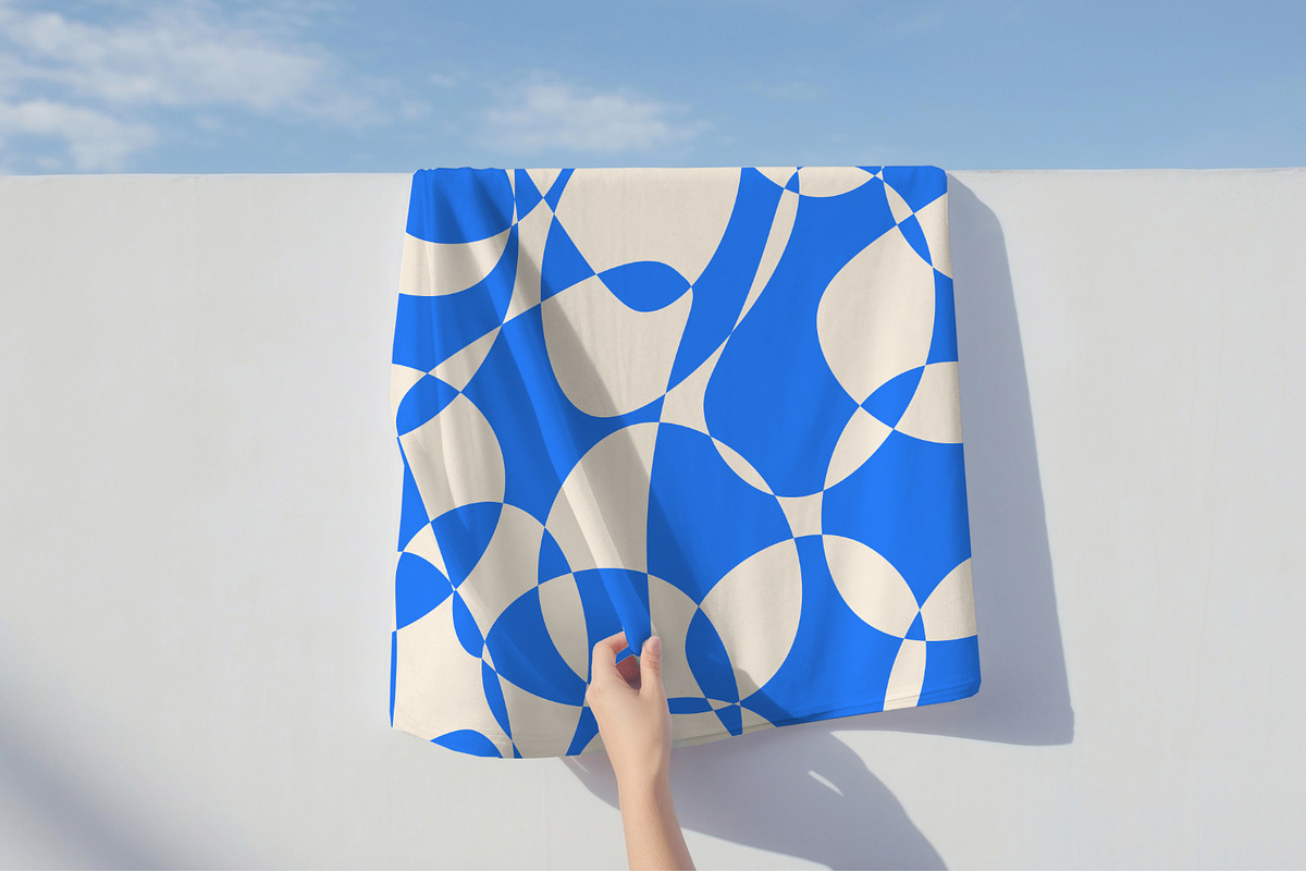 Abstract Blue Shape | Vector Pattern, a Background Graphic by MalyskaStudio