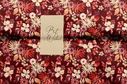 Watercolor Autumn Floral Pattern, a Pattern Graphic by SirenaArt (Thumbnail 12 of 12)