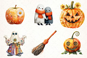 Retro Fall Halloween PNG Clipart, an Illustration by Pixels.Craft (Thumbnail 2 of 7)