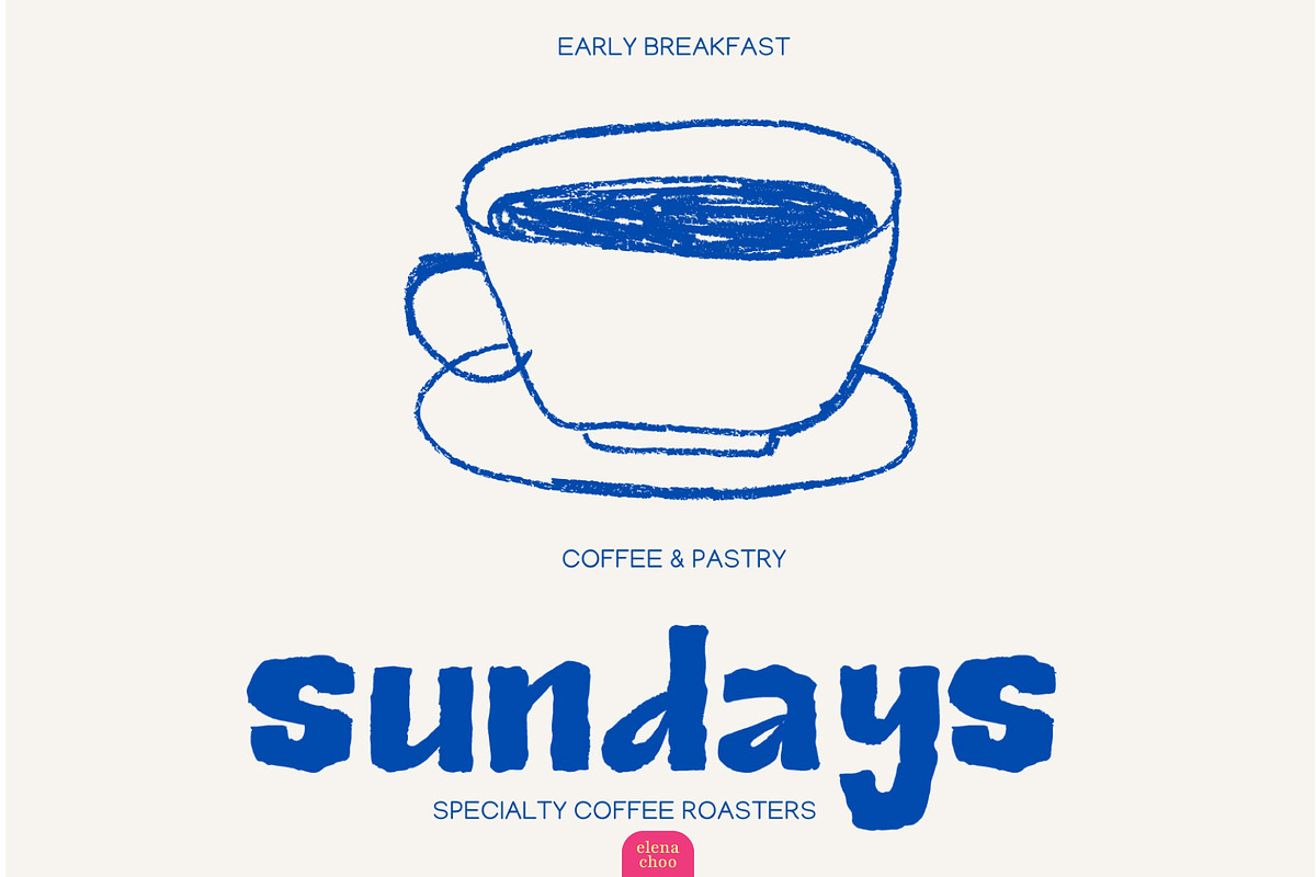 Ateri - Wiggly Bold San Serif, a Sans Serif Font by Elena Choo (Photo 4 of 12)