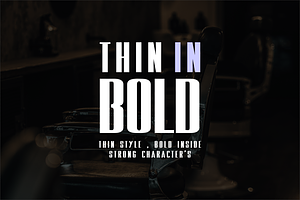 Thin In Bold Font