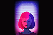 80s Retro Neon gradient background., a Decorative Illustration by Di Bronzino (Thumbnail 2 of 6)