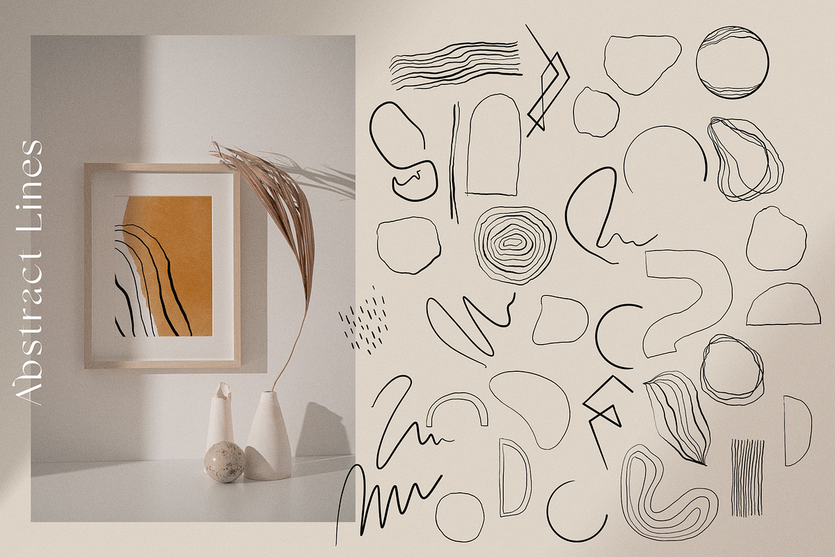 Modern Abstract Line Art & Shape Set, an Illustration by January Bloom (Photo 12 of 18)