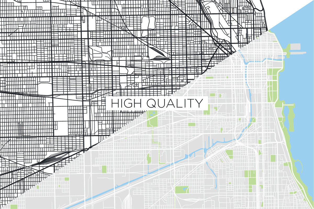 5 maps of USA cities, a Decorative Illustration by MaximGertsen (Photo 7 of 9)
