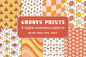 Groovy Fall Seamless Patterns